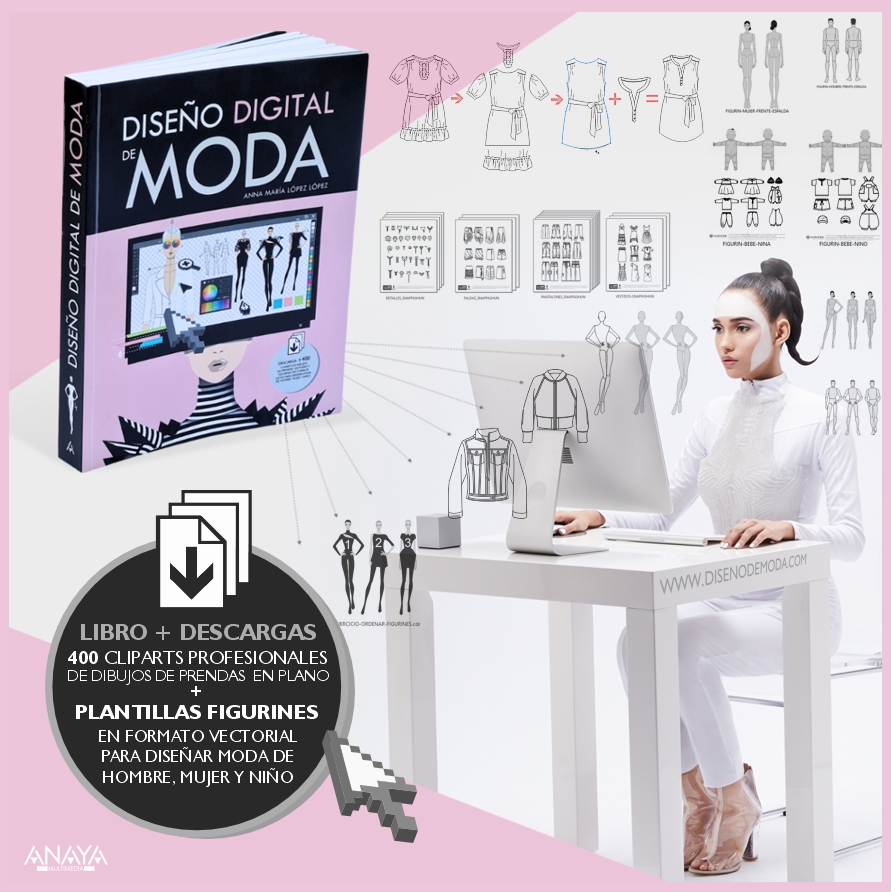 El material de descarga exclusivo incluido con el libro Diseño Digital de Moda